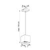Suspension Aluminium Gris GU10 1 Quad