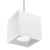 Suspension Aluminium Blanc GU10 1 Quad