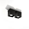 Plafonnier Aluminium Noir GU10 2 Quad 2