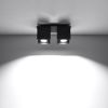 Plafonnier Aluminium Noir GU10 2 Quad 2