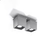 Plafonnier Aluminium Gris GU10 2 Quad 2