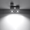 Plafonnier Aluminium Gris GU10 2 Quad 2