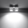 Plafonnier Aluminium Blanc GU10 2 Quad 2