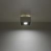Plafonnier Acier Blanc/Noir GU10 1 Mono