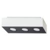 Plafonnier Acier Blanc/Noir GU10 3 Mono