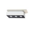 Plafonnier Acier Blanc/Noir GU10 3 Mono