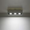 Plafonnier Acier Blanc/Noir GU10 3 Mono