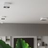 Plafonnier Acier Blanc/Noir GU10 3 Mono