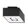 Plafonnier Acier Noir/Blanc GU10 1 Mono