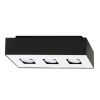 Plafonnier Acier Noir/Blanc GU10 3 Mono