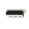 Plafonnier Acier Noir/Blanc GU10 3 Mono