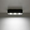 Plafonnier Acier Noir/Blanc GU10 3 Mono