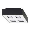 Plafonnier Acier Noir/Blanc GU10 4 Mono