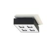 Plafonnier Acier Noir/Blanc GU10 4 Mono