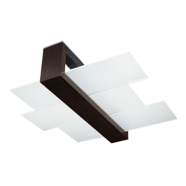 Plafonnier Bois Wengé E27 2 Feniks