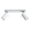 Plafonnier Acier Blanc GU10 2 Ring
