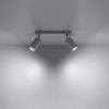 Plafonnier Acier Blanc GU10 2 Ring