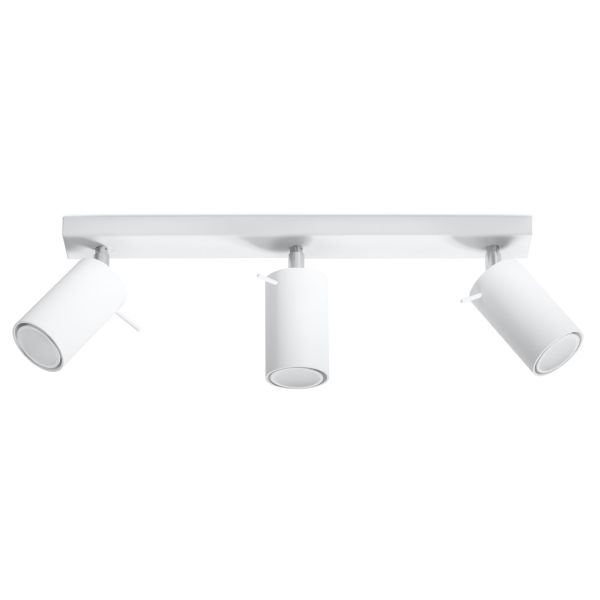 Plafonnier Acier Blanc GU10 3 Ring Line