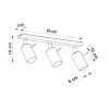 Plafonnier Acier Blanc GU10 3 Ring Line