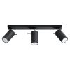 Plafonnier Acier Noir GU10 3 Ring Line