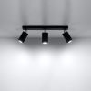 Plafonnier Acier Noir GU10 3 Ring Line