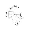 Applique Acier Blanc GU10 1 Merida