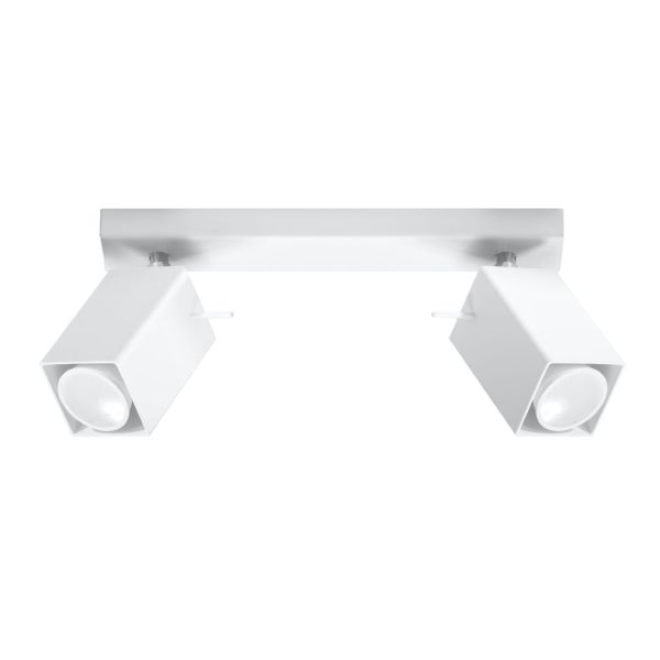 Plafonnier Acier Blanc GU10 2 Merida