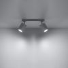 Plafonnier Acier Blanc GU10 2 Merida