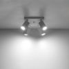 Plafonnier Acier Blanc GU10 4 Merida