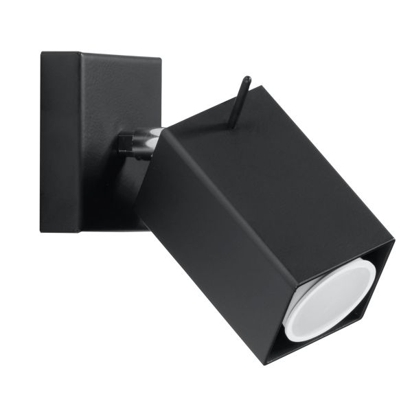 Applique Acier Noir GU10 1 Merida