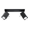 Plafonnier Acier Noir GU10 2 Merida
