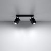 Plafonnier Acier Noir GU10 2 Merida