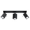 Plafonnier Acier Noir GU10 3 Merida
