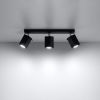 Plafonnier Acier Noir GU10 3 Merida