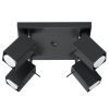 Plafonnier Acier Noir GU10 4 Merida