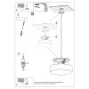 Suspension PVC Blanc E27 2 Arena