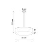 Suspension PVC Gris E27 3 Arena