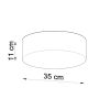Plafonnier PVC Noir E27 2 Arena