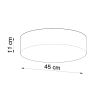 Plafonnier PVC Noir E27 3 Arena