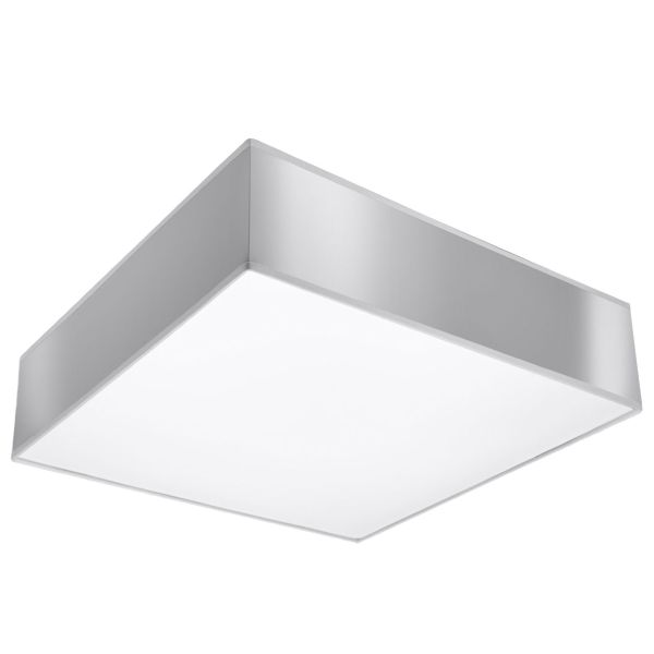 Plafonnier PVC Gris E27 2 Horus