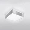 Plafonnier PVC Gris E27 2 Horus