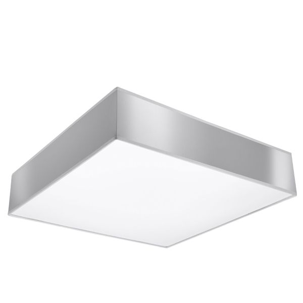 Plafonnier PVC Gris E27 3 Horus