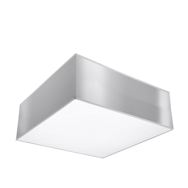 Plafonnier PVC Gris E27 1 Horus