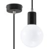 Suspension Tissu Noir E27 1 Edison