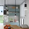 Suspension Tissu Noir E27 1 Edison