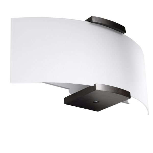 Applique Bois Wengé/Blanc E14 2 Emilio