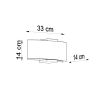 Applique Bois Wengé/Blanc E14 2 Emilio