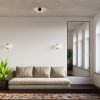 Applique Bois Wengé/Blanc E14 2 Emilio