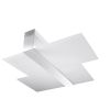Plafonnier Acier Chrome/Blanc E27 2 Massimo