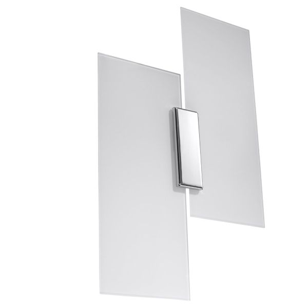Applique Acier Chrome/Blanc E27 2 Fabiano